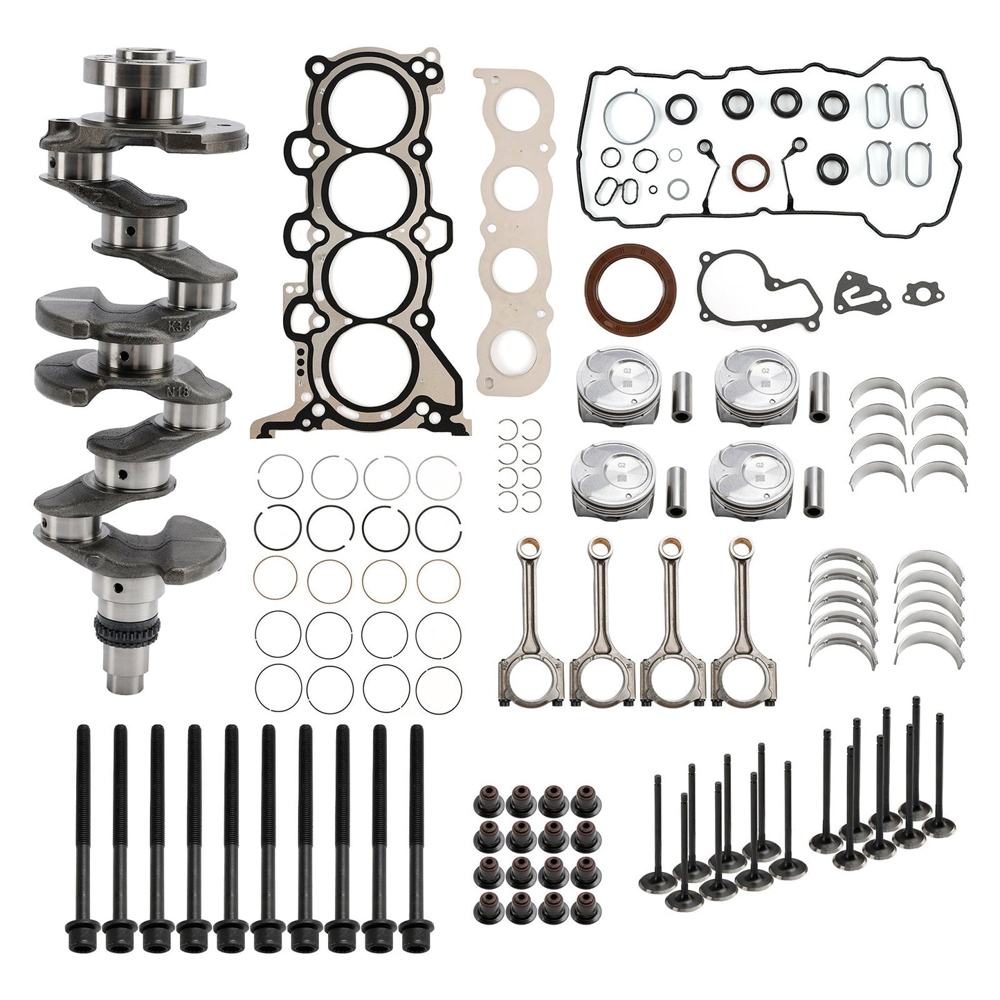 2014 Hyundai Sonata (YF) G4NA 2.0L Engine Rebuild Kit Crankshaft Con Rods Gasket Kit