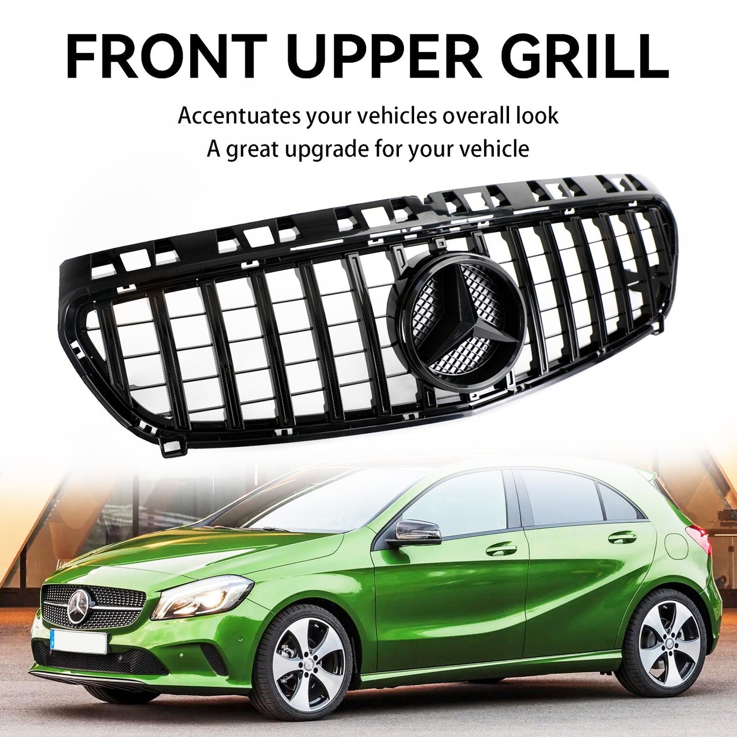 A CLASS W176 2013-2015 Mercedes Benz Grill Car grille Gloss Black Front Bumper Grille Grill