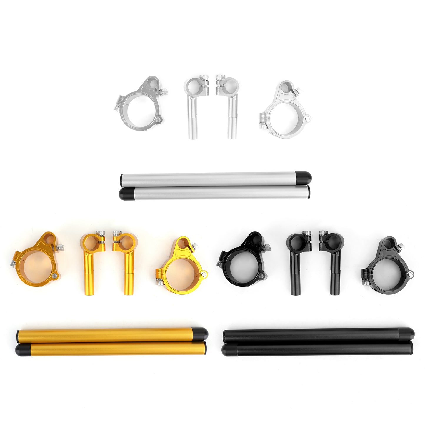 Universal Adjustable Rotatable CNC Billet Clip Ons Fork Tube Handlebar Kit 37mm