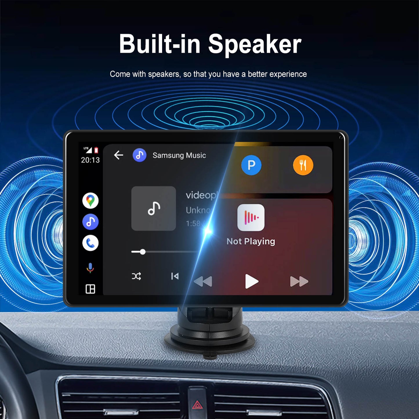 8" Touch Screen Apple CarPlay Android Auto Horizontal Vertical Switching Display