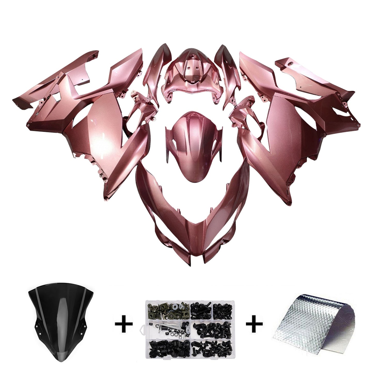 Injection Fairing Kit Bodywork Plastic ABS fit For Kawasaki EX400 Ninja400 2018-2024