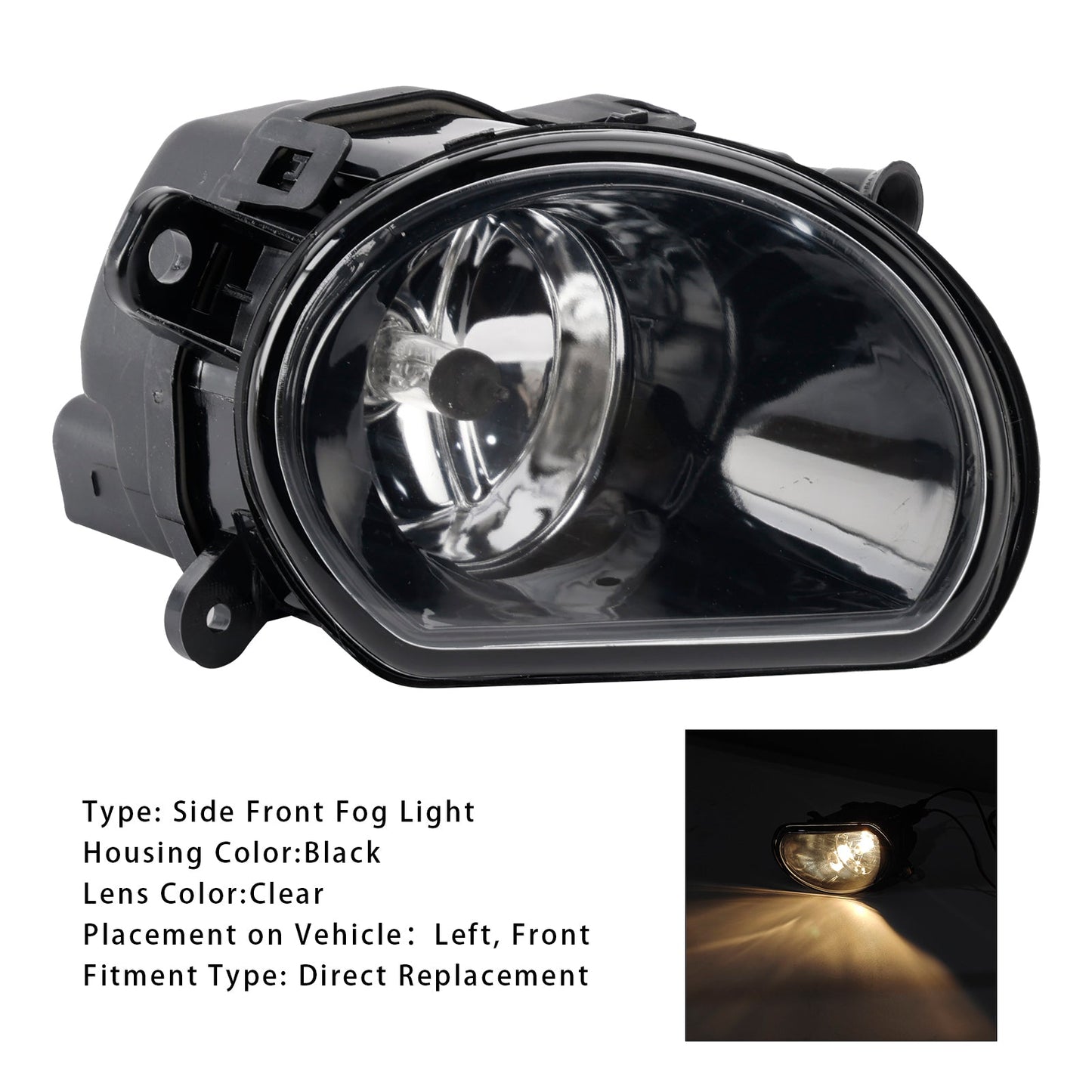 2004-2007 Audi A8 D3 1 Pcs Left Driver Side Front Bumper Fog Light