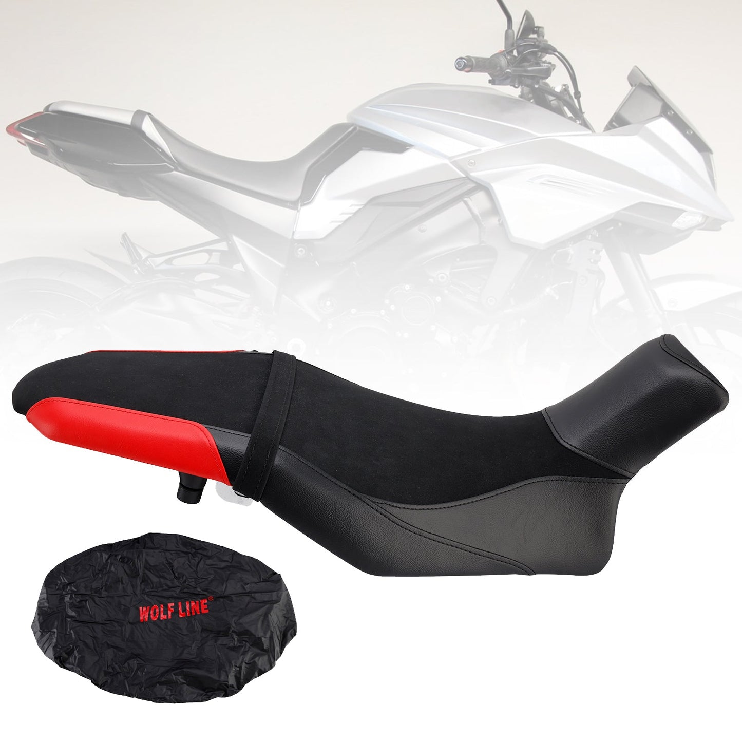 2019-2024 Suzuki Katana Complete Cushion Rider Passenger Seat +20Mm Black