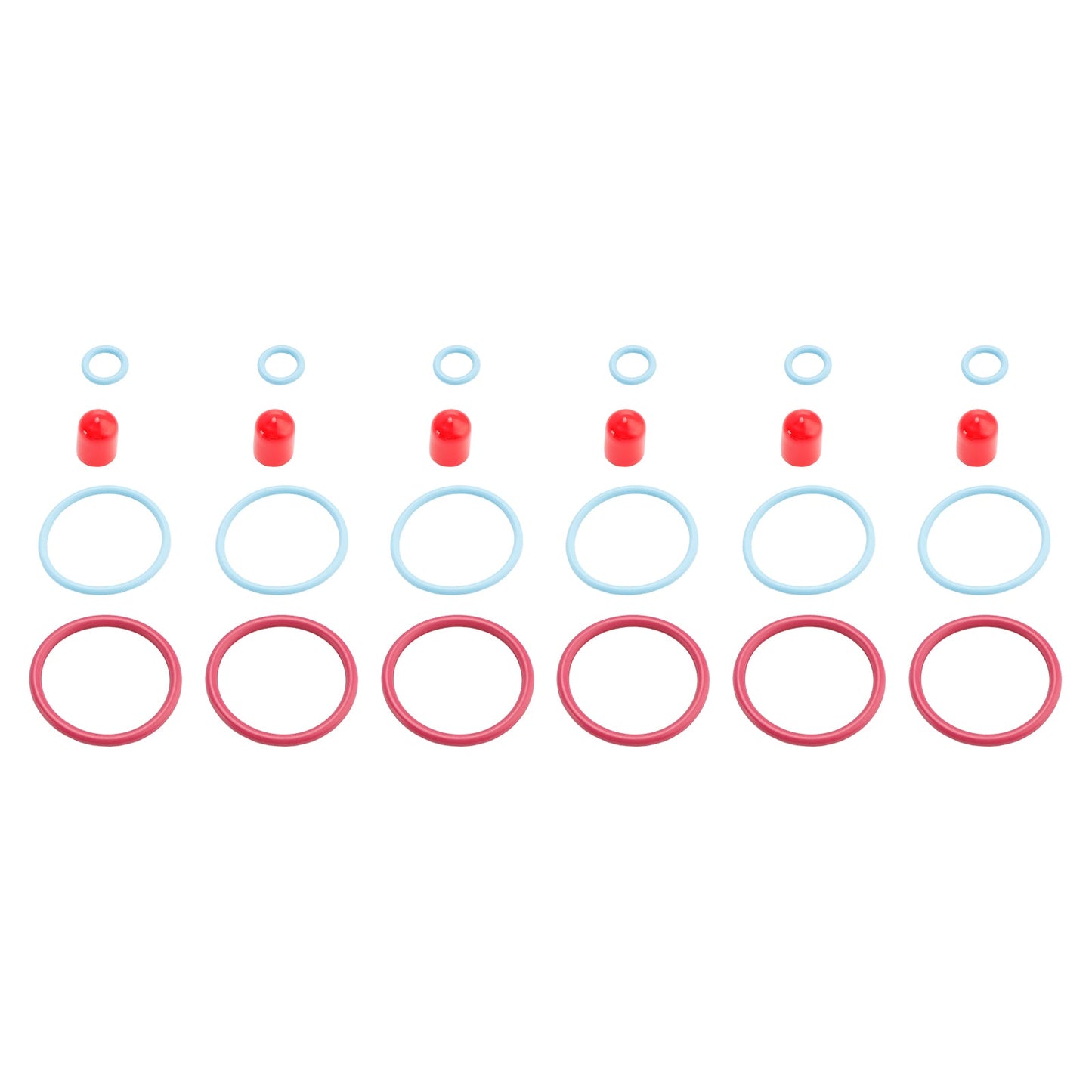 CAT C15/3406E External 6PCS Fuel Injectors Seal O-Ring Kit Fit Caterpillar 2481394 248-394 189-5390 1895390