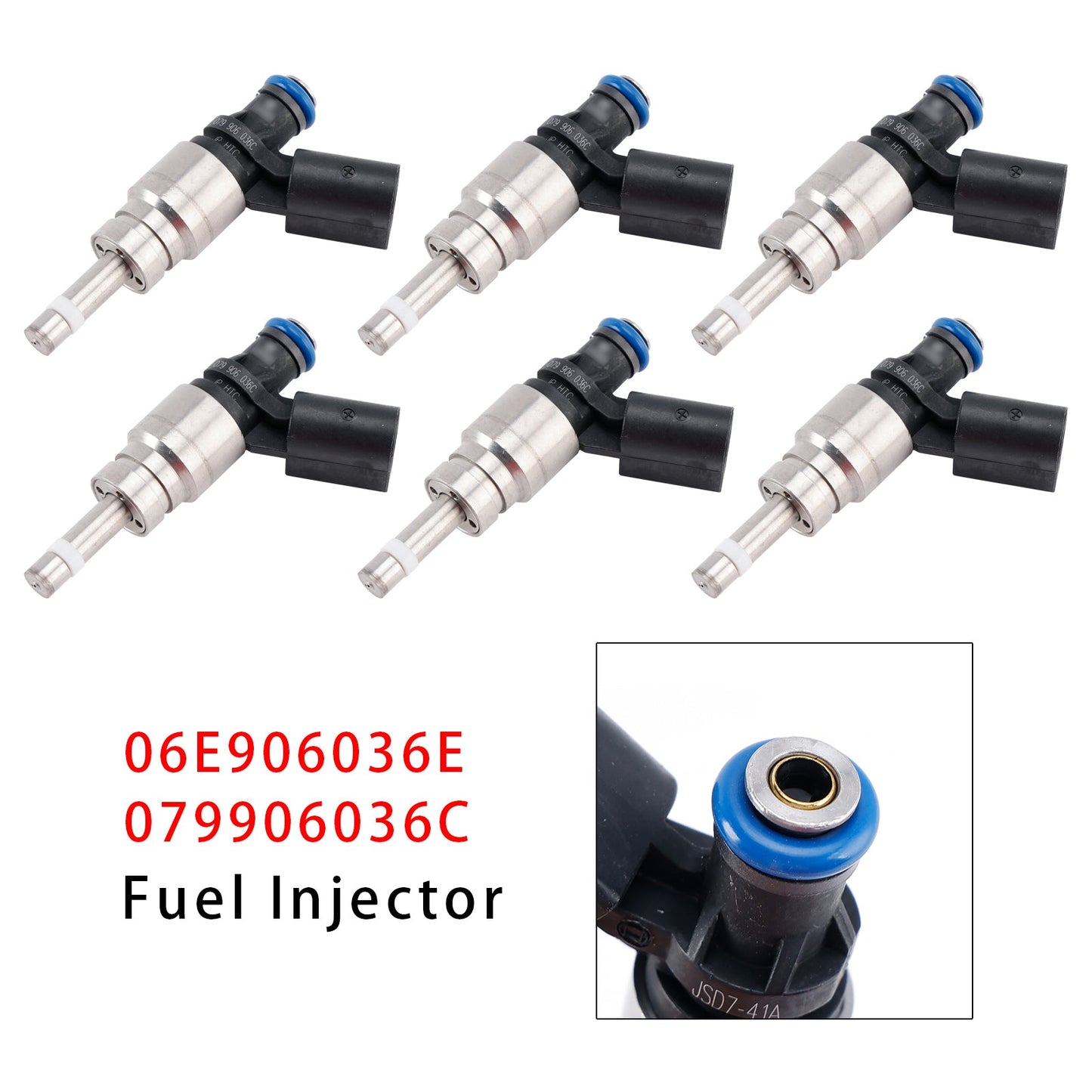 2009-2012 Audi Q5 3.2L V6 6PCS Fuel Injector 06E906036F 06E906036E