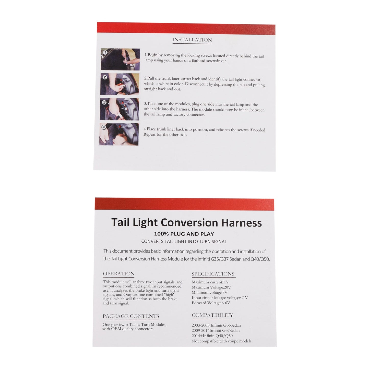 Diode Dynamics Tail as Turn LED Module For Infiniti G37 Sedan 2009-2014