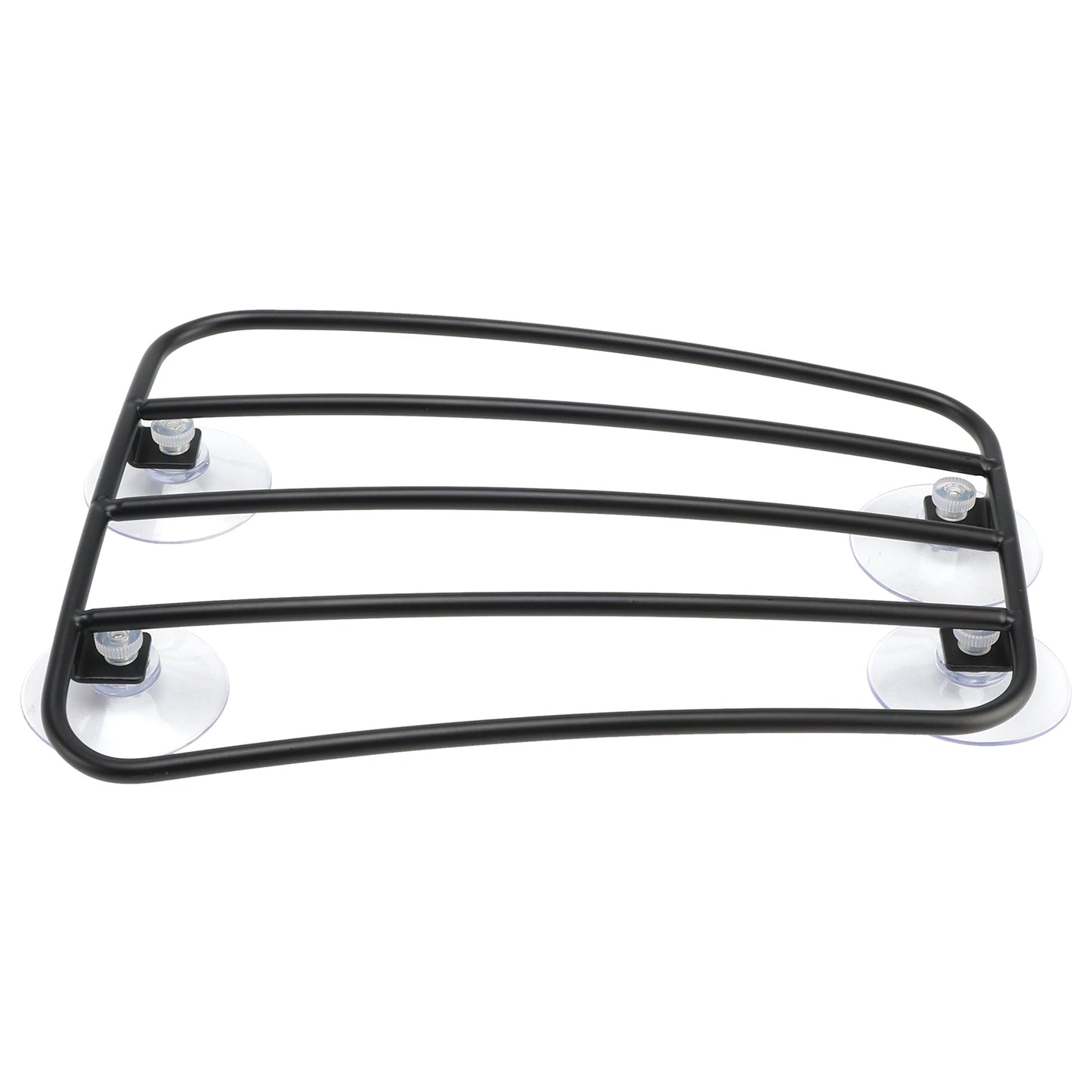 Classic Style Motorcycle Black Universal Parcel Tank Rack Carrier w/Suction Cups