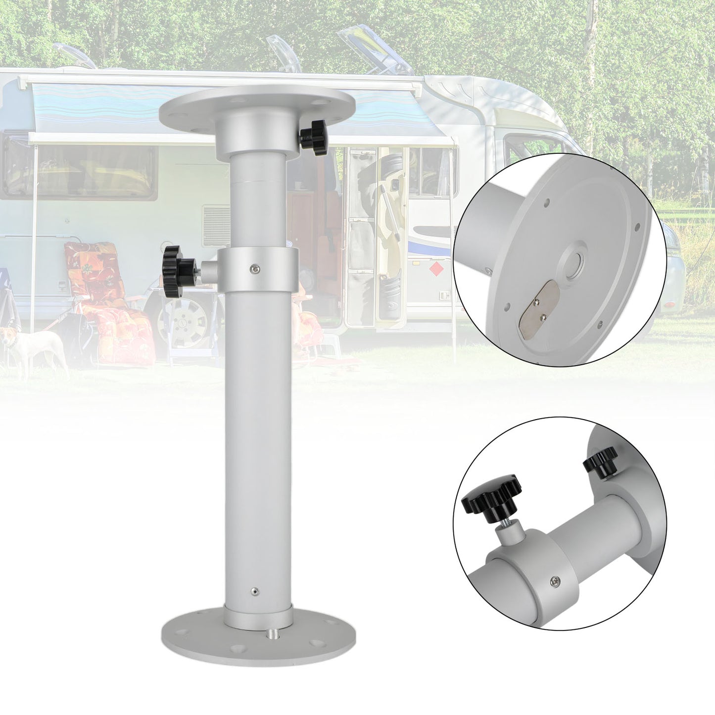 Aluminum RV Marine Boat Caravan MotorhomeTable Pedestal Telescopic Furniture Leg