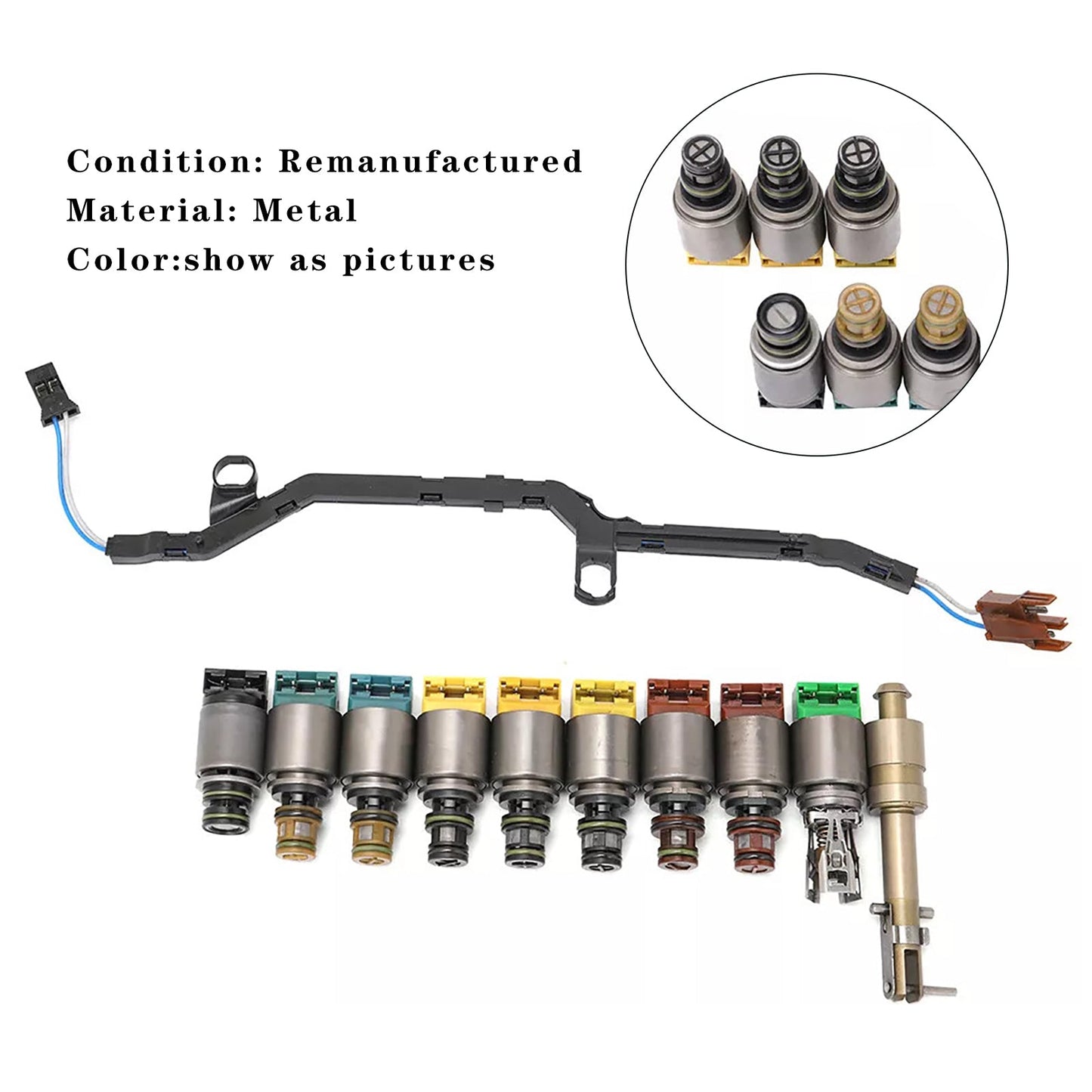 2008-2014 BMW X6 4.4 V8 E71 6HP28 Transmission Valve Body Repair Solenoid Kit 1068298047