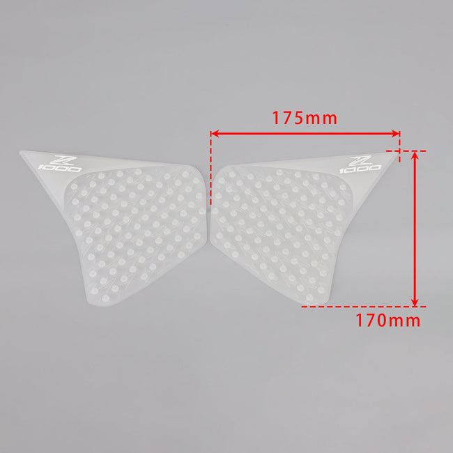 2015-2021 Kawasaki Z1000 Transparent Side Tank Traction Grip Knee Pads