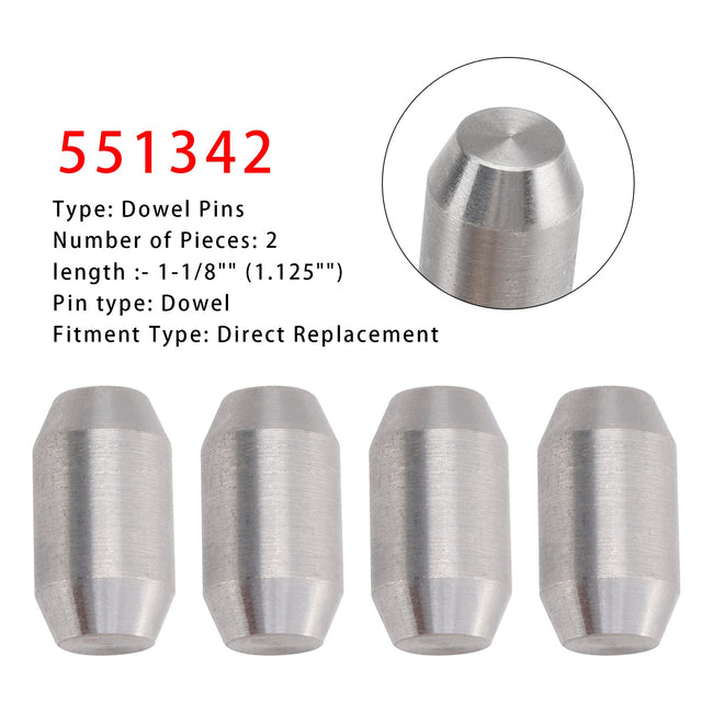 2 Pack Dowel Pins 551342 Engine to Transmission Replacement Steel Alignment Pins