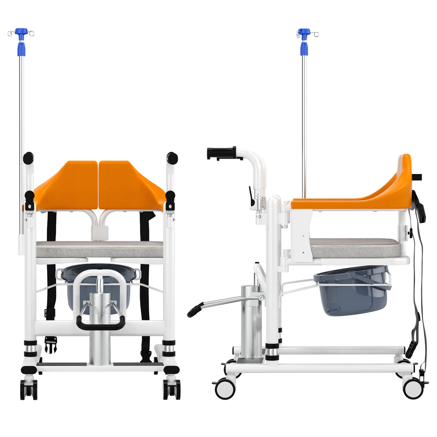 Widen Patient Chair Hydraulic Transferred Lift Wheelchair 180°Split Seat