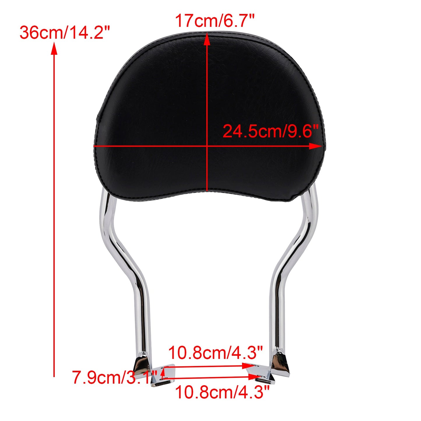 2023-on Royal Alloy GP250 Sidecar Passenger Sissy Bar Backrest for