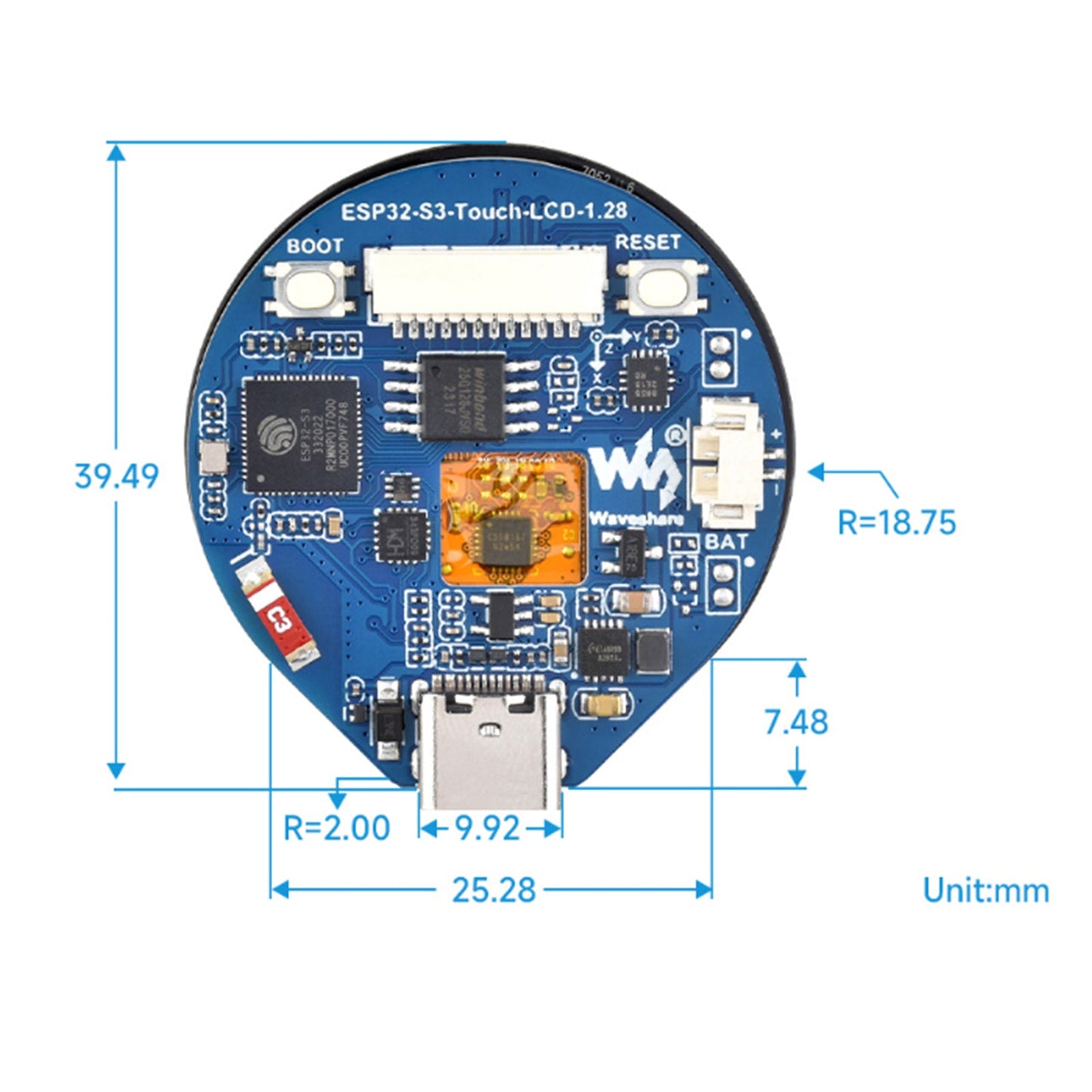 ESP32-S3 Development Board Capacitive Touch Screen Dual-Core Processor Bluetooth