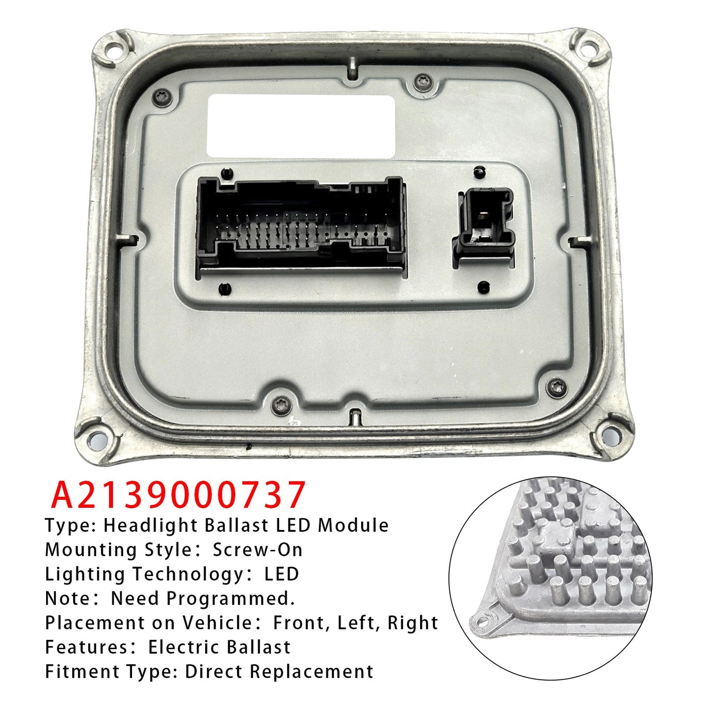 2020 2021 2022 Mercedes-Benz CLS C257 Coupe Headlight Control Module A2139000737