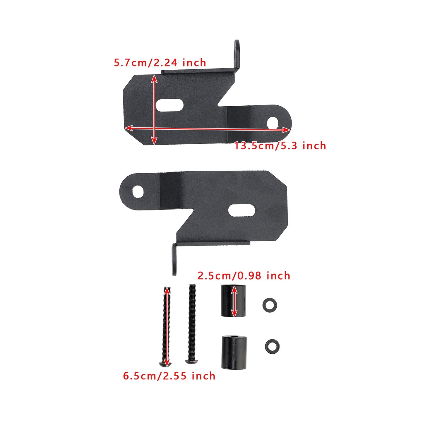 2 Pack 7318 A-Pillar Black Light Mount Brackets For Jeep Wrangler Jl 2018-2019