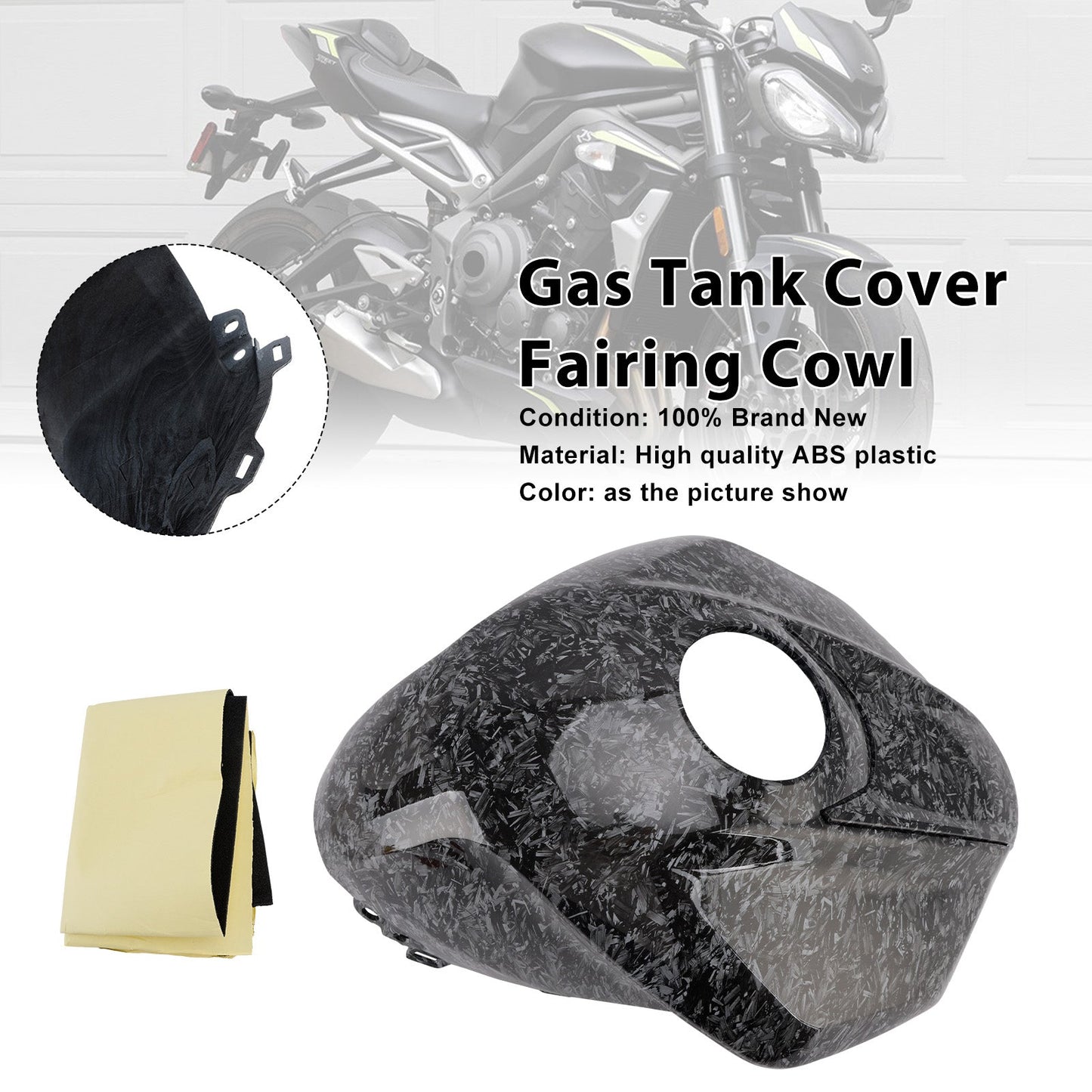 2023-2025 Street Triple 765 R/RS Gas Tank Cover Trim Fairing Cowl