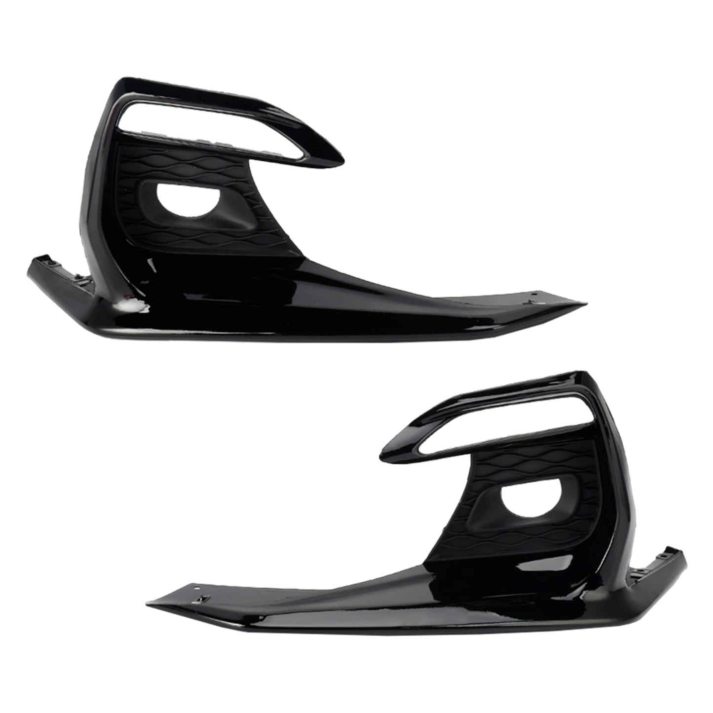 2018-2020 Infiniti Q50 Sport Bumper Fog Light Lamp Cover Black Grille Bezels