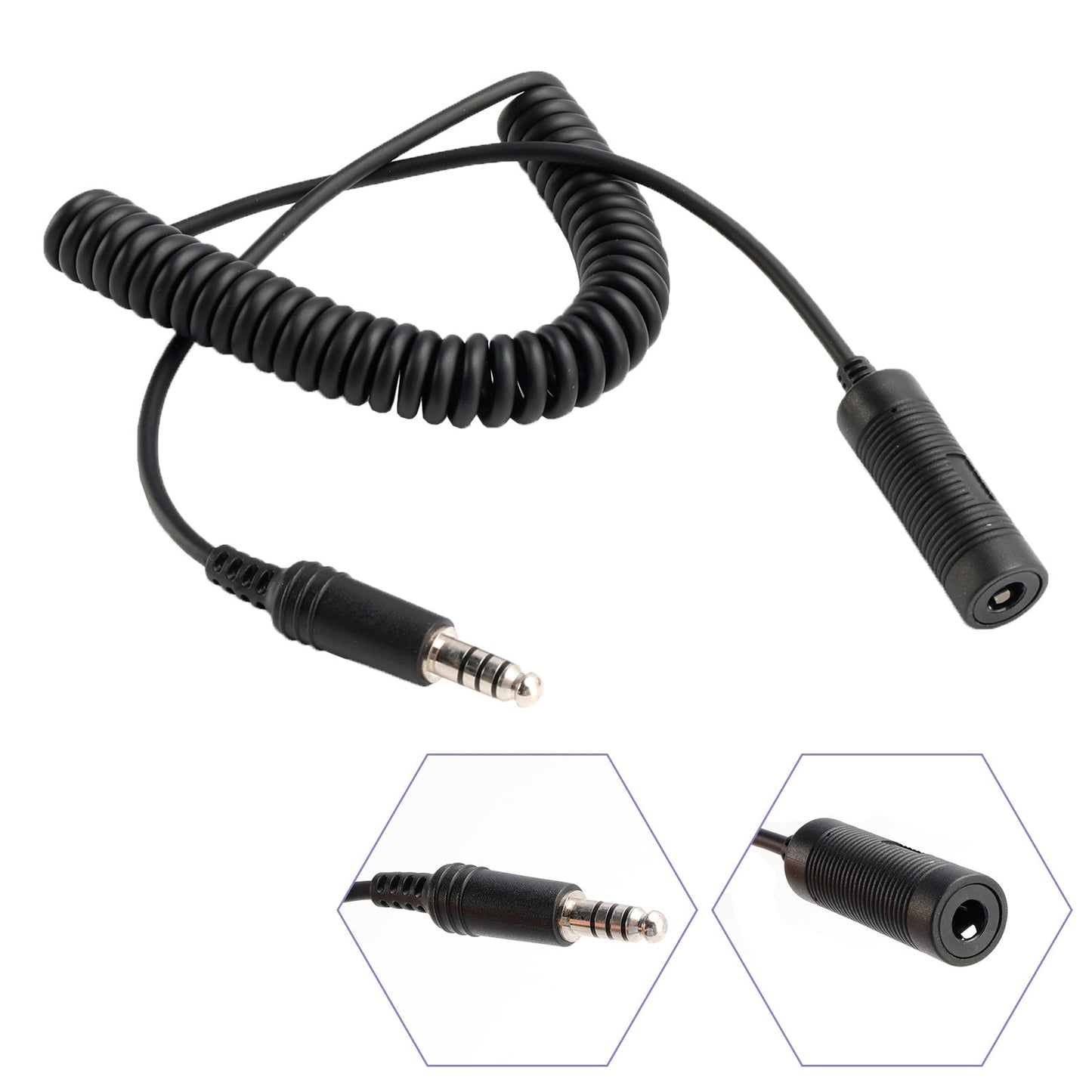 7.1mm Plug Extension Cable Tactical Headphone for TAC-SKY U-92A/U to U-174/U