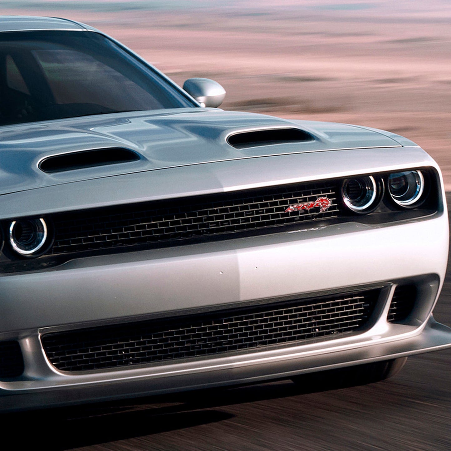 Front Grille SRT Hellcat Emblem Badge for Charger Challenger SRT Chrome