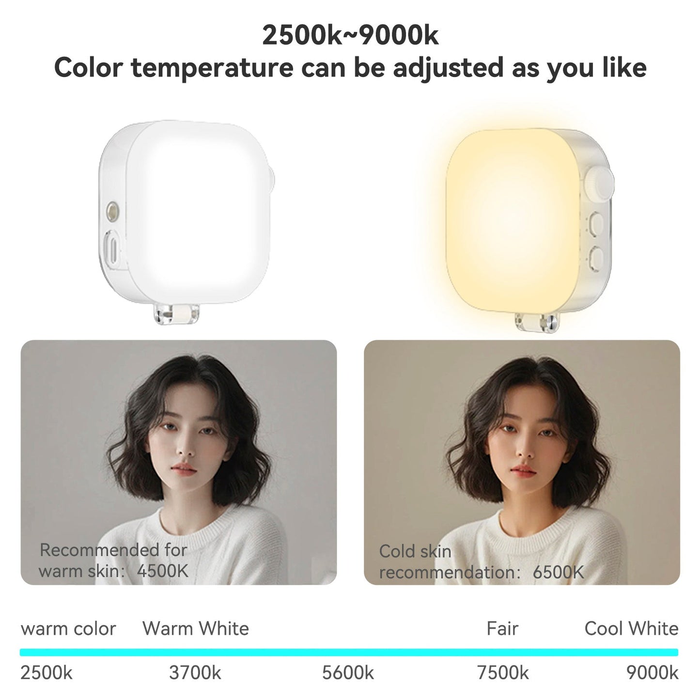 Full Color Mobile Phone Magnetic ICE Cube Light Mini Desktop Portable Fill Light