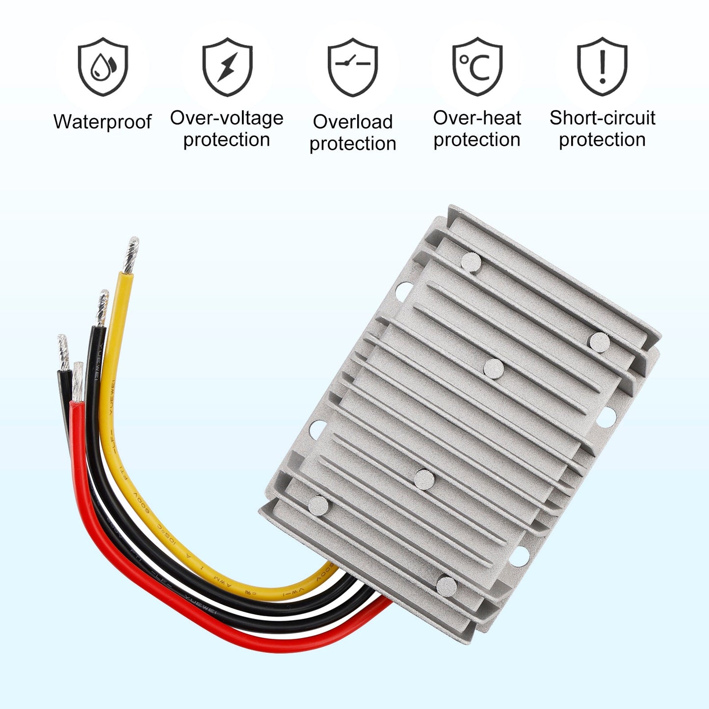 Waterproof DC 18-36V To DC 24V 12A Voltage Stabilizer Car Power Supply Regulator