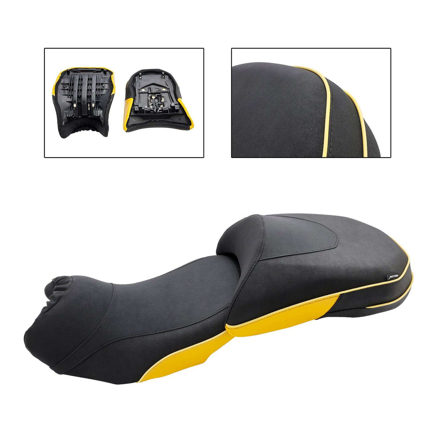 Rider Passenger Seat Front Rear Cushion Fit Yellow For Bmw R1200Gs 14-18 R1250Gs