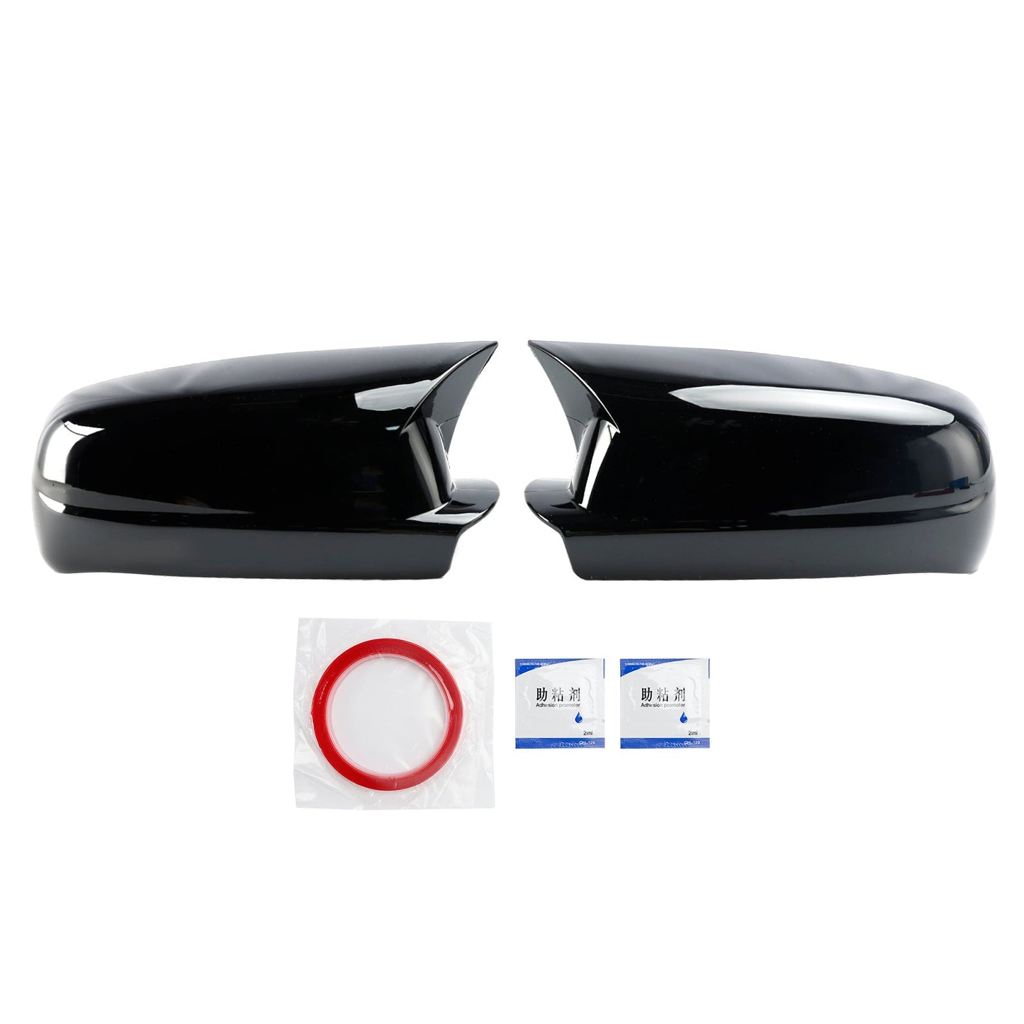 1998-2004 VW Golf Mk4 Gloss Black Wing Door Mirror Cover Caps Left + Right 3B0857537B