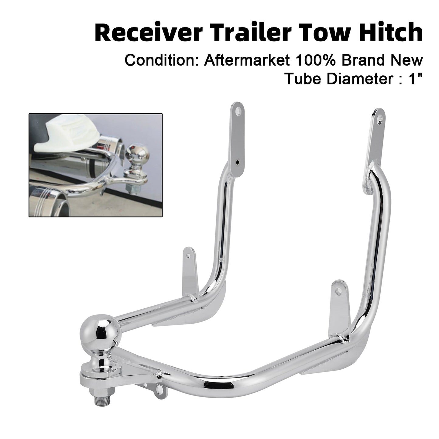 2009-2023 FLHTC/U (not SE), FLHX/SE, FLHR, FLTRX and FLHTK, and FLTRUSE Receiver Trailer Tow Hitch