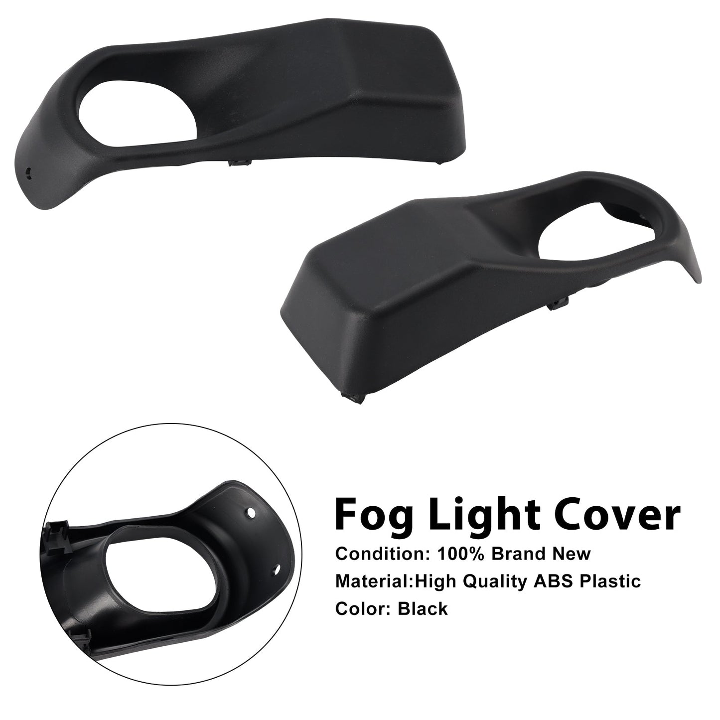2018-2025 Jeep Wrangler JL Gladiator Pair Fog Light Bezel Trim 68295558AA
