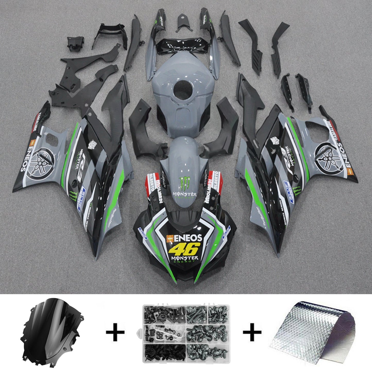 2019-2021 Yamaha YZF-R3 R25 Injection Fairing Kit Bodywork Plastic ABS