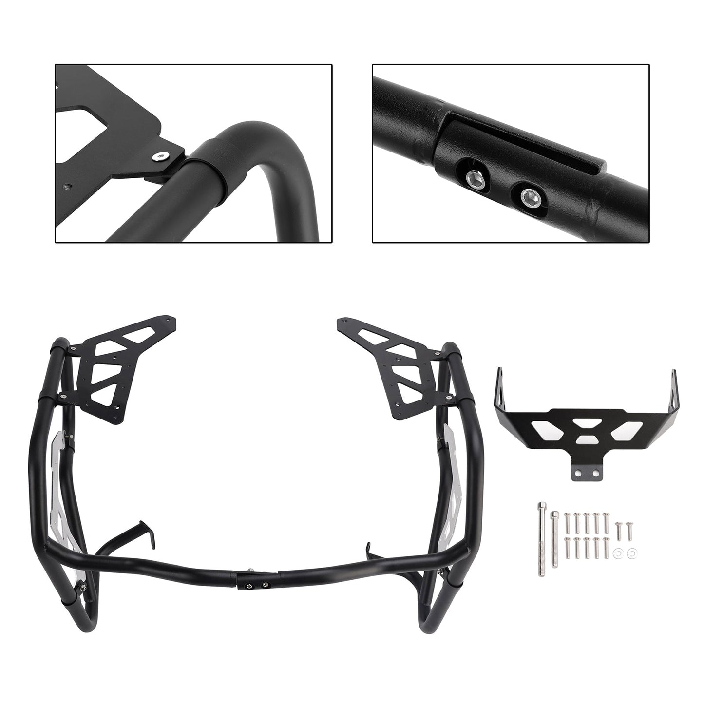 2024-2026 Fit Black For Bmw R1300Gs Crash Bar Lower Engine Guard Steel Frame Adv