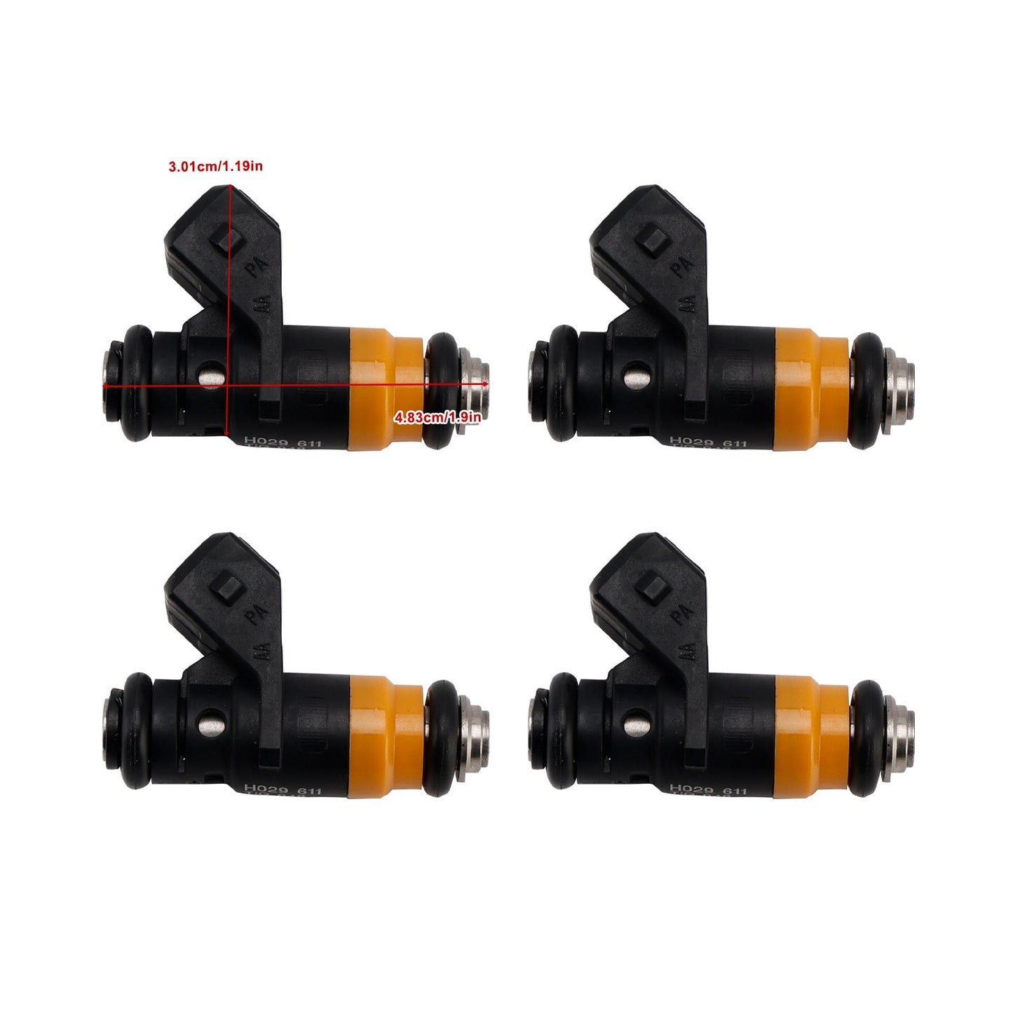 4Pcs Fuel Injector For Renault Clio 2 Megane 2 Scenic 2 1.4/1.6 16V H029611