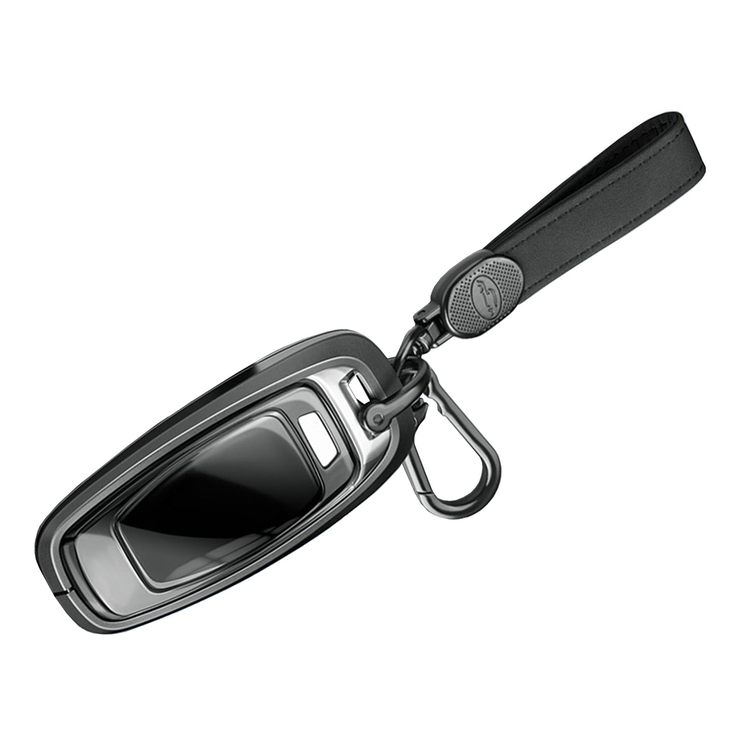 Aluminum Alloy TPU Black Car Key Case Cover With Buckle For Audi a6l a4l a3