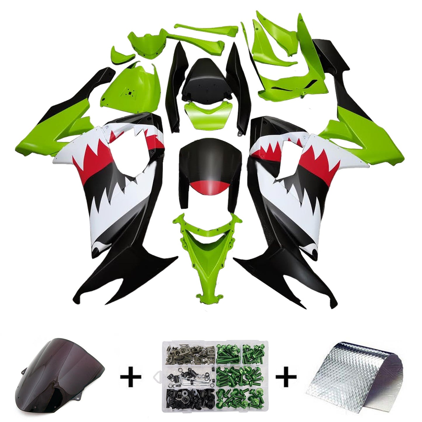 Injection Fairing Kit Bodywork Plastic ABS fit For Kawasaki ZX10R 2008-2010
