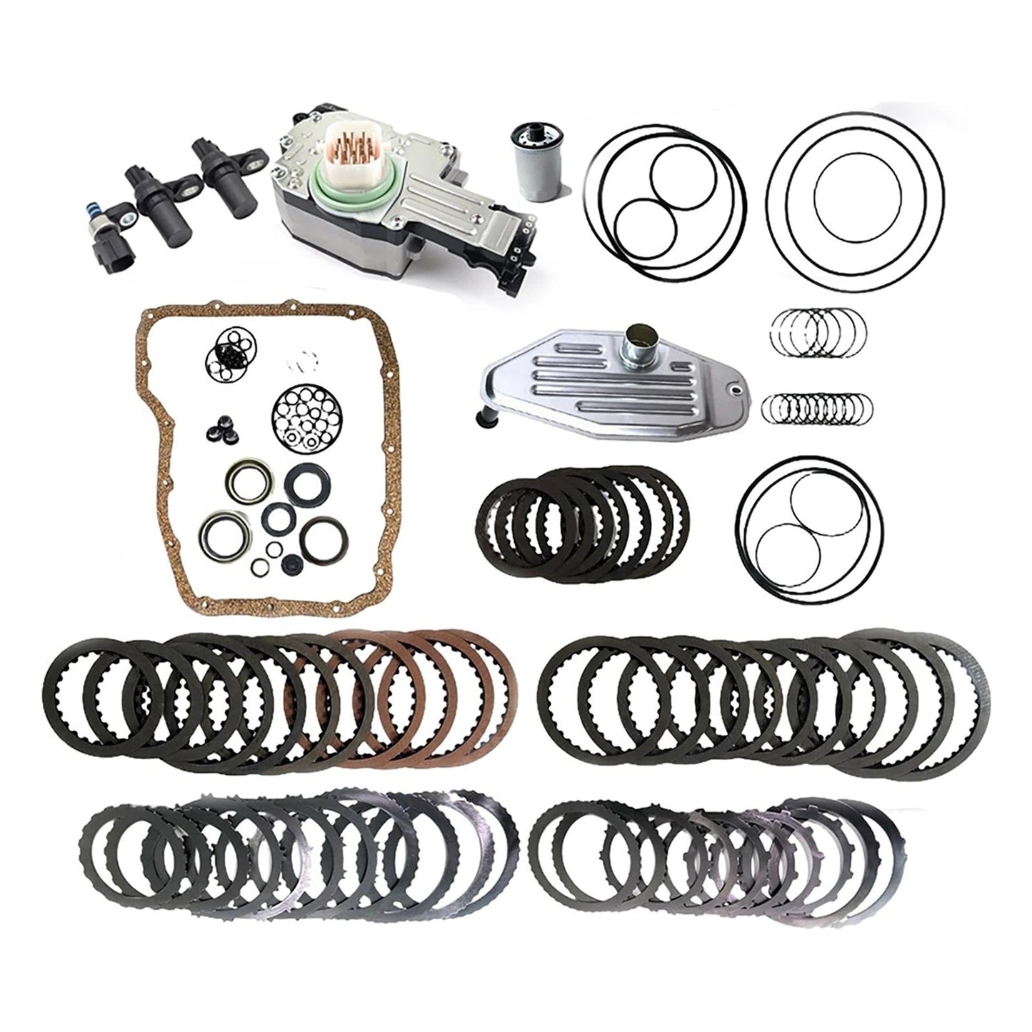 2006-2017 Jeep Grand Cherokee 5.7L Transmission Master Rebuild Kit & 4WD Filter Friction Steel 45RFE 545RFE 65RFE