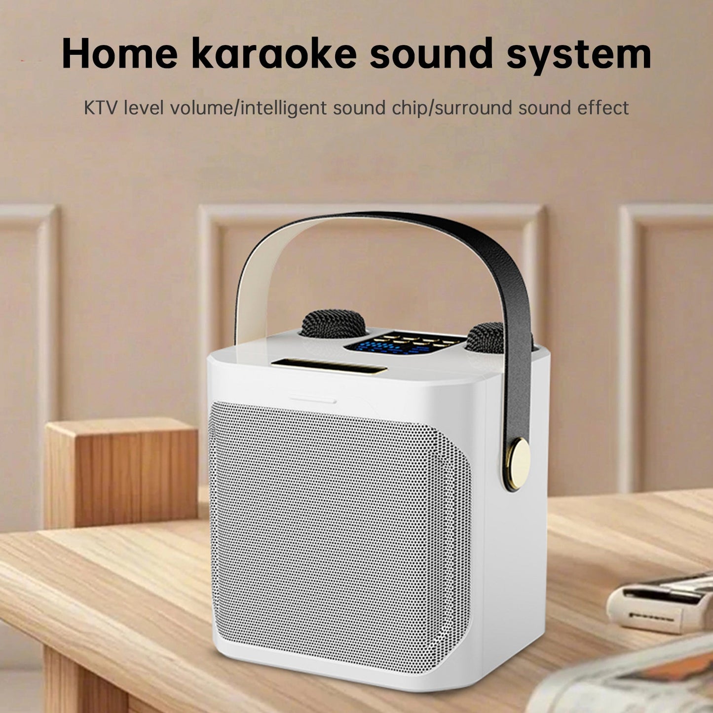 Wireless Bluetooth Speaker Dual Microphone Karaoke Home Portable Karaoke Speaker