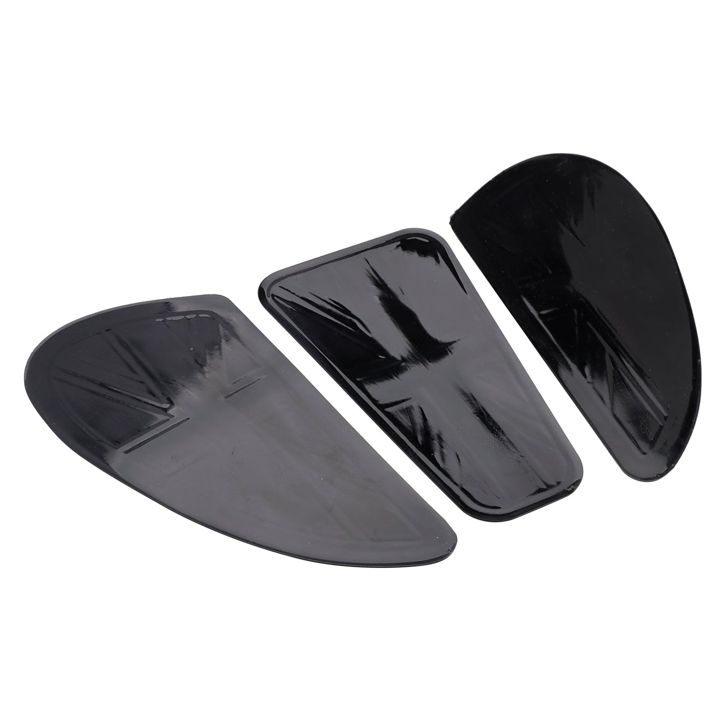 Gas Tank Knee Pads - Union Jack - Red - Retro Cafe Racer Tank Pads Protectors