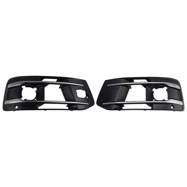 2016-2019 Fit Audi Q7 2PCS Front Bumper Fog Light Grille Cover 4M0807682AA4W3