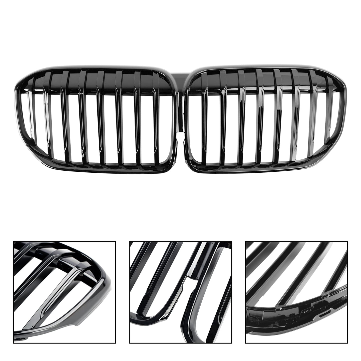 2019-2022 BMW 7 Series G11 G12 Single Slat Gloss Black Front Grill Grille