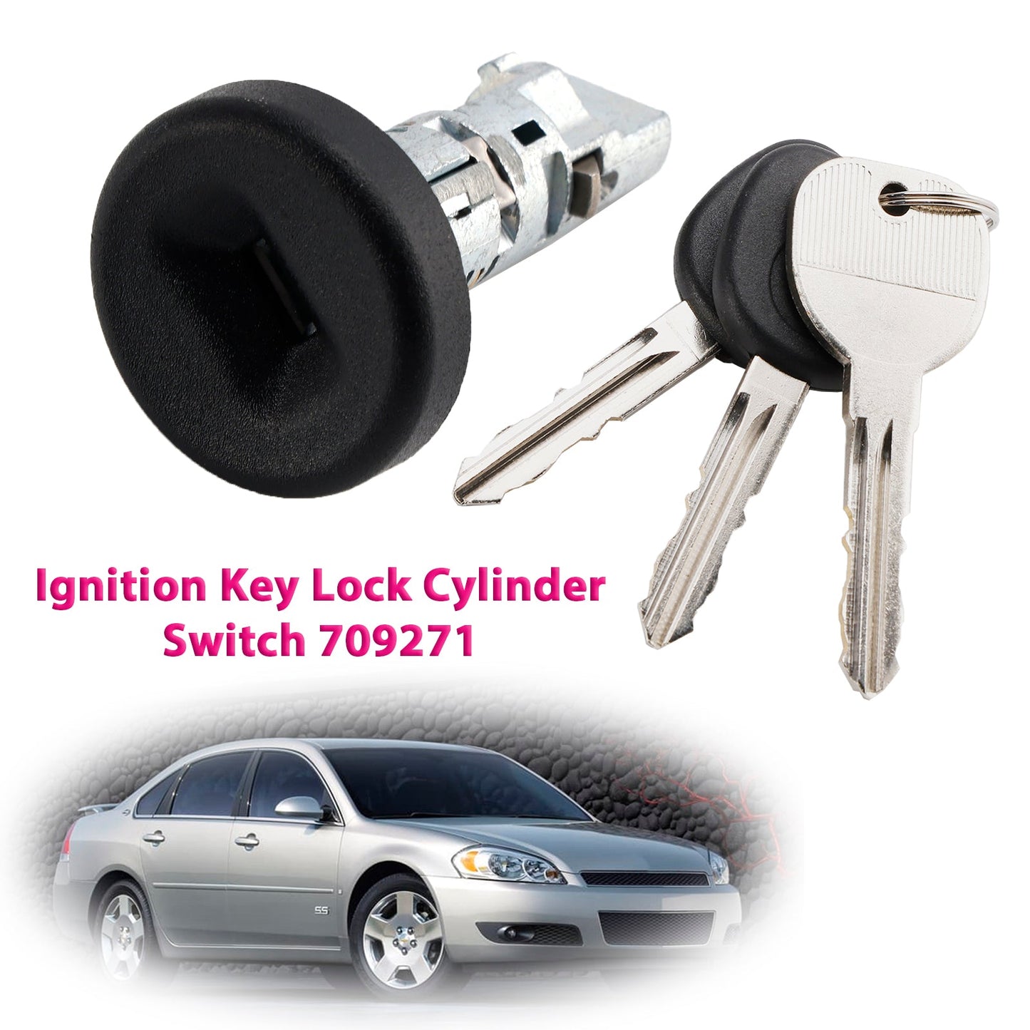 Ignition Key Lock Cylinder Switch 709271 W/2 Keys For Escalade Express 2008-2014