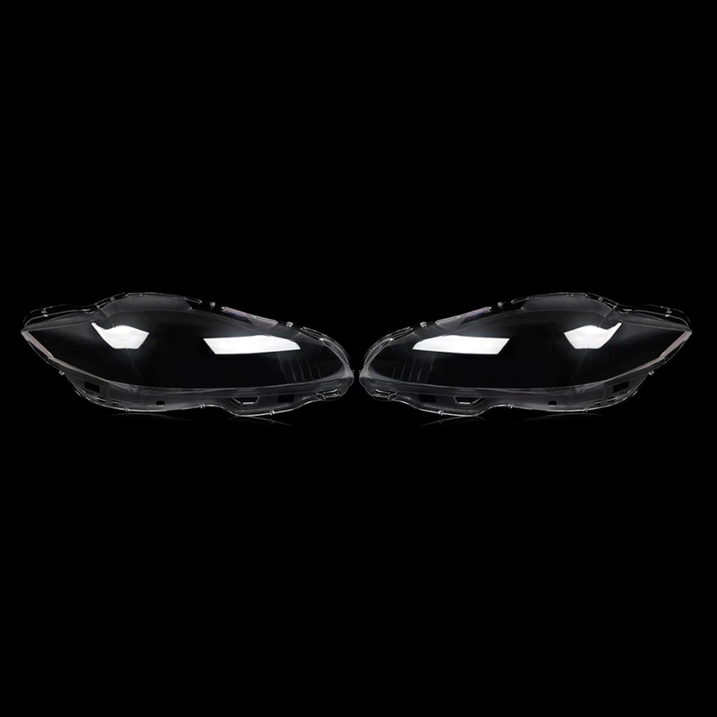 2010-2019 Jaguar XJ XJL Pair Front Headlight Lens Cover Shell Clear