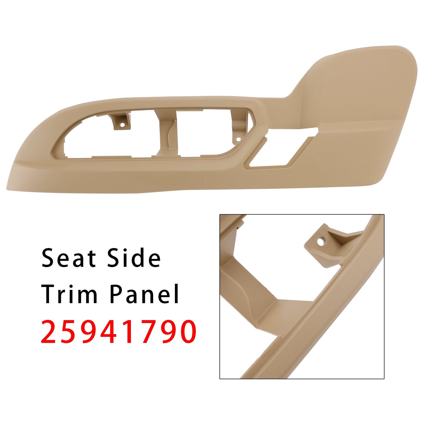 2010-2012 For GMC Acadia Front Driver Seat Side Trim Panel Tan Cover 25941790
