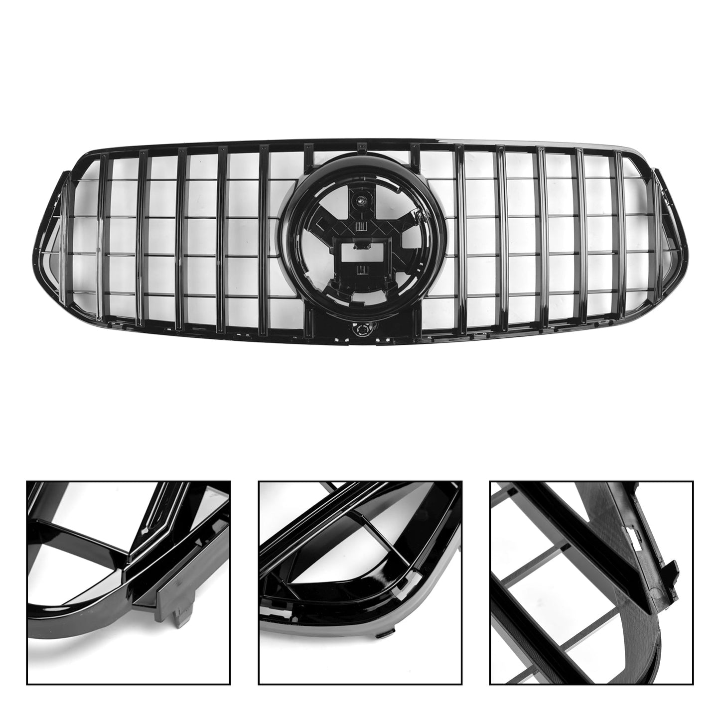 Gloss Black Front Grille Grill Fit Mercedes Benz Gle W167 C167 V167 2020-2023