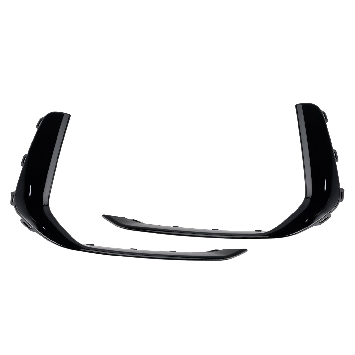 2019-2023 Audi A6 C8 S-Line S6 2PCS Front Fog Light Lamp Trim Black