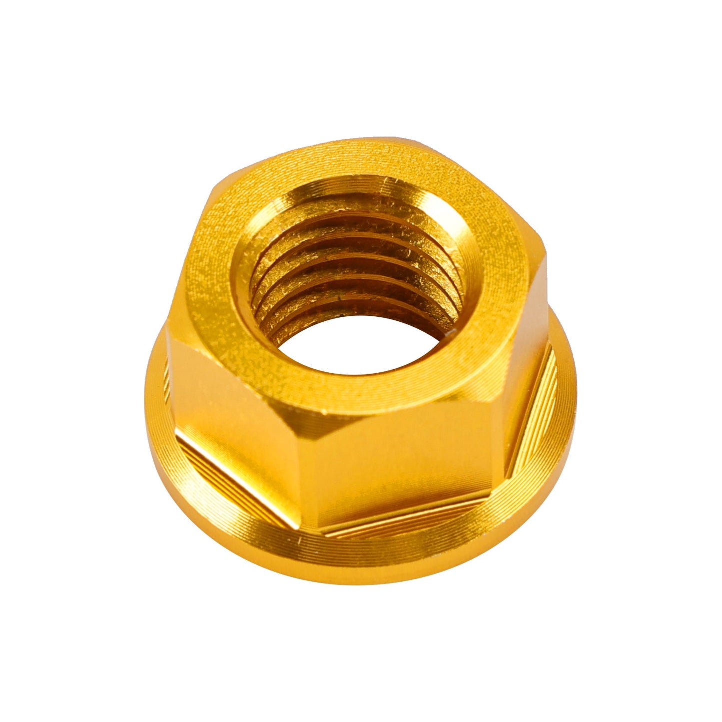 6 Pack Aluminum Rear Sprocket Flange Nuts M10X1.5mm Gold For Motorcycle Bike
