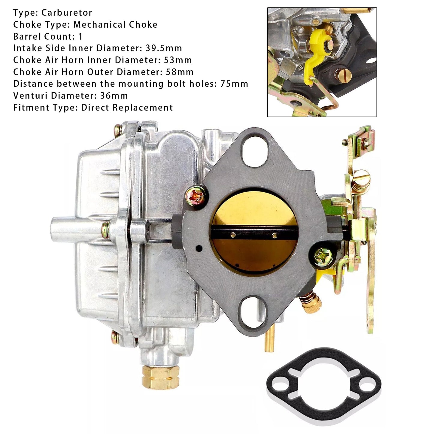 1 Barrel Carburetor 100000018 For HOLLEY 1904 1908 1909 1920 Ford 6 cyl Engine