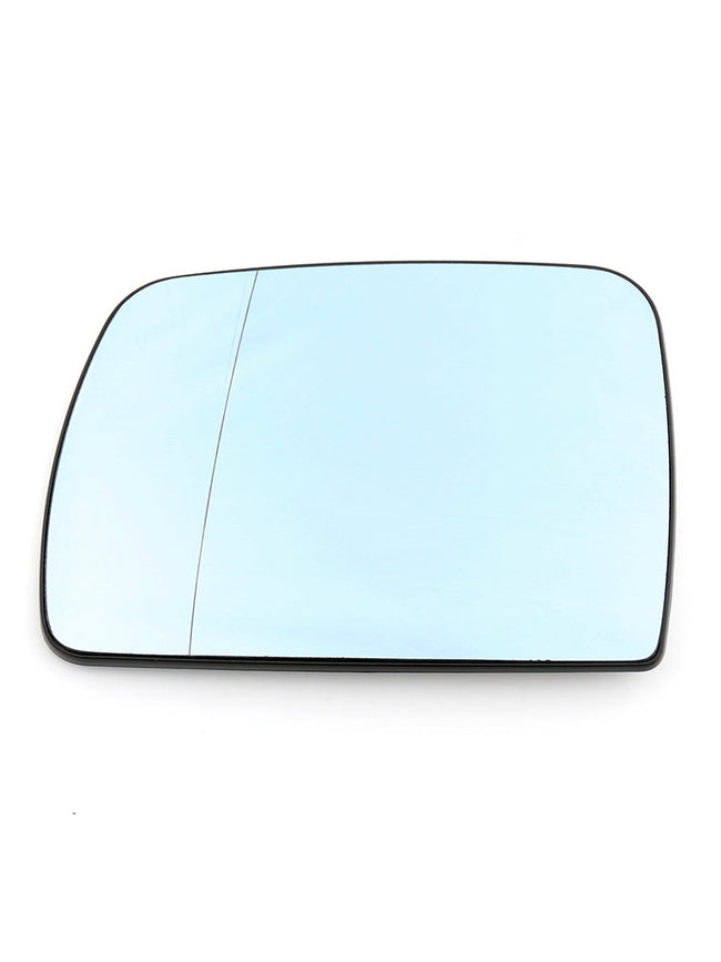 Blue Heated Left Driver Side Wing Mirror Glass For BMW X5 E53 1998-2006