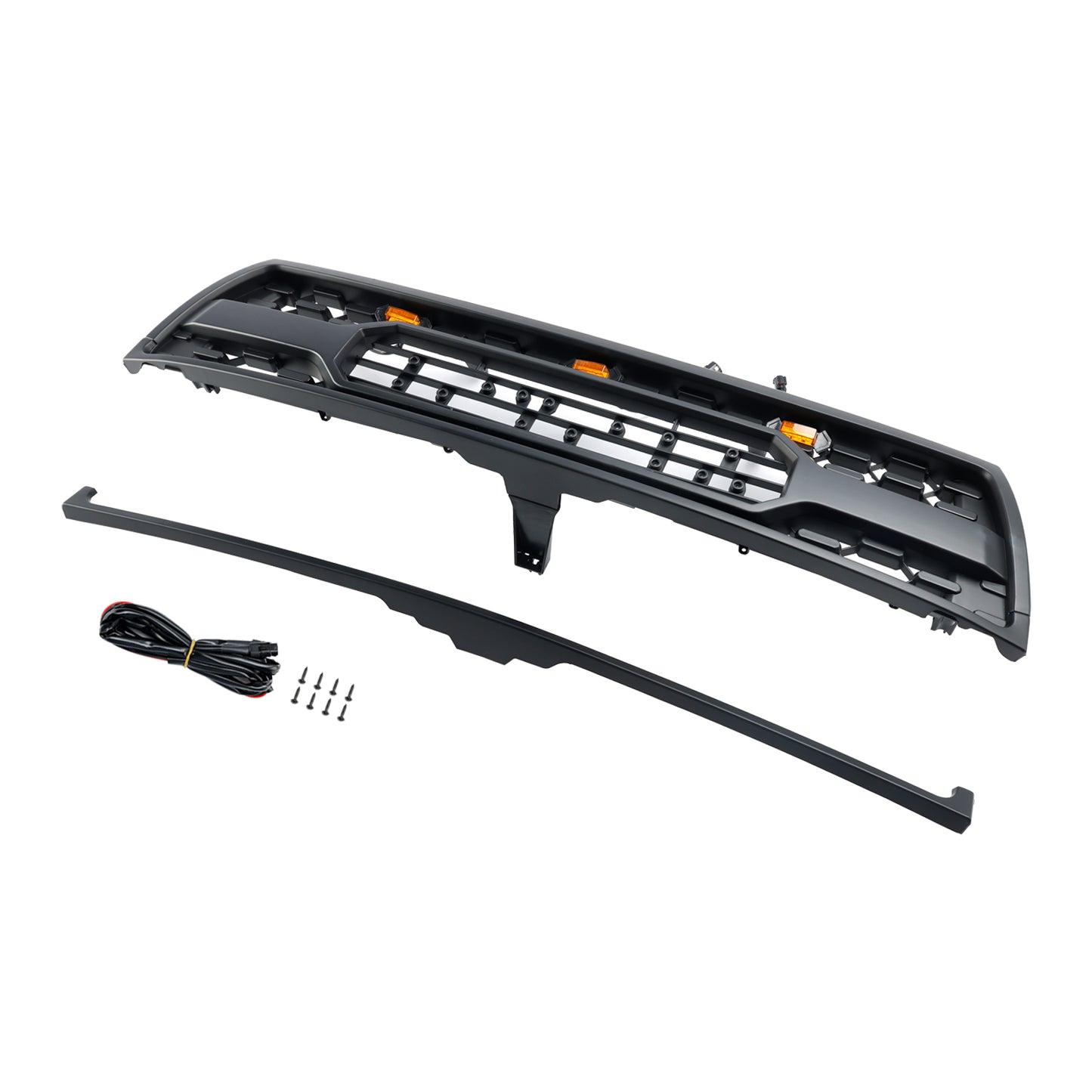Matte Black Front Bumper Grill Grille Fit Toyota 4Runner 1996-2000 With Led