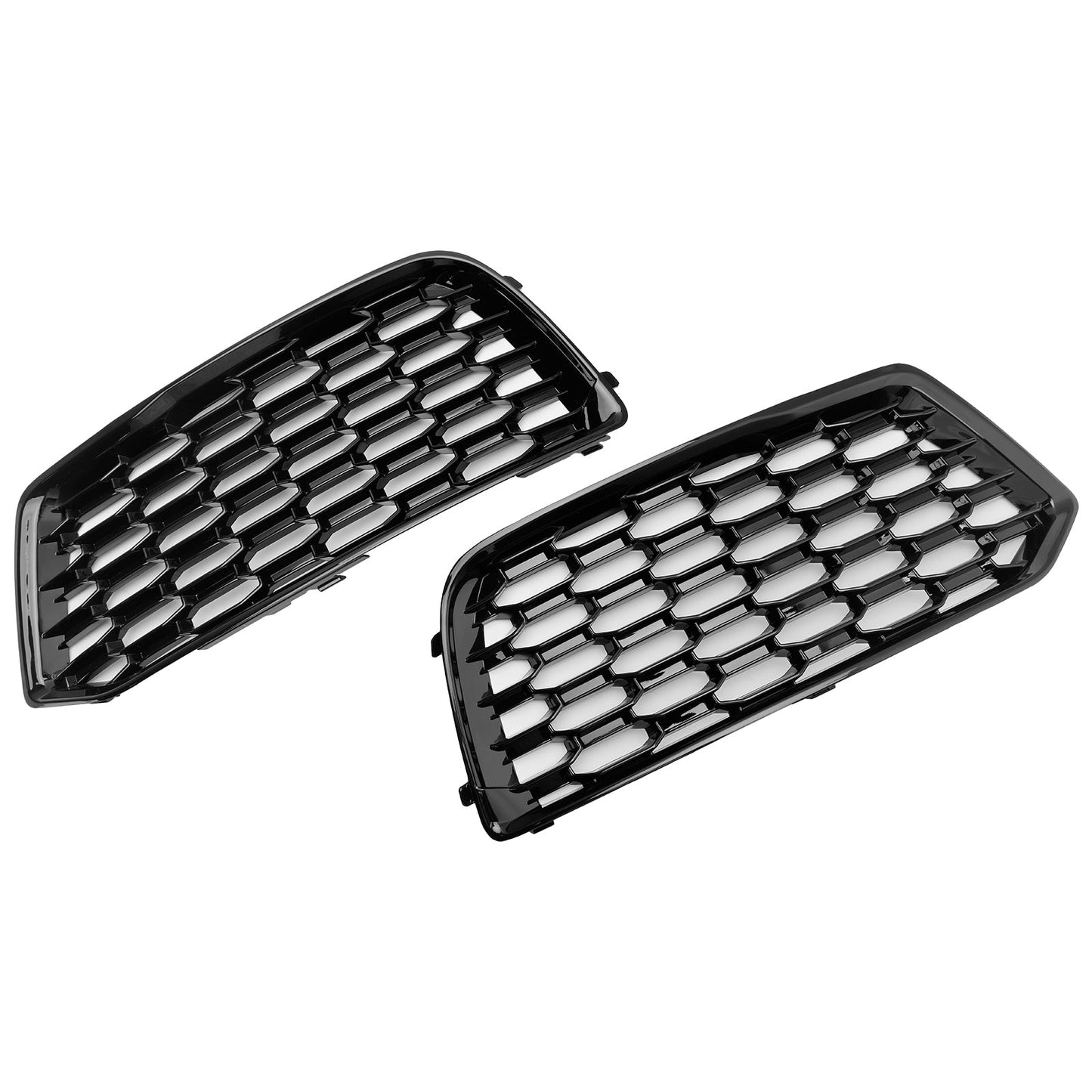 2018-2022 Audi Q5 Mesh 2PCS Front Bumper Cover Grill Grille Bezel Insert